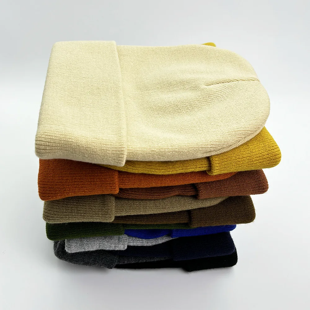 1 قطعة القبعات الشتوية للنساء الرجال بيني محبوك الصلبة لطيف قبعة الفتيات الخريف الإناث قبعة قبعات دفئا بونيه السيدات قبعة عادية #4