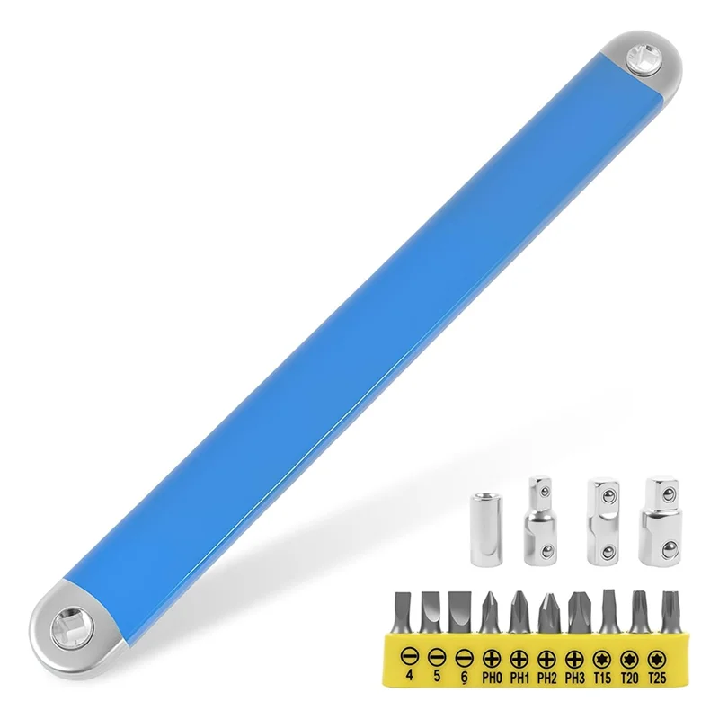 

ALIM-Extension Wrench 15 Inch Tight Reach Extension Wrench Set Universal Zero Degree Ratchet Tool For Tight Space