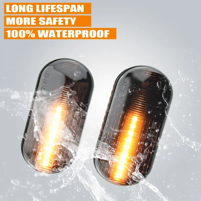 2Pcs Turn Signal Lights For Nissan Tiida Note Micra Navara Qashqai Cube Camiones Dualis Frontier LED Dynamic Blinker Side Marker