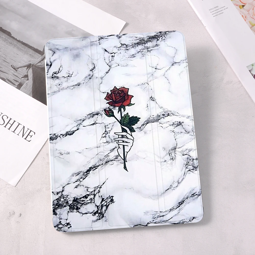 

Модный чехол с мраморным рисунком для iPad Pro 11 чехол 10,9 10 Gerenation 10,2 9th 8th Leather Air 2 3 чехол с держателем для ручки
