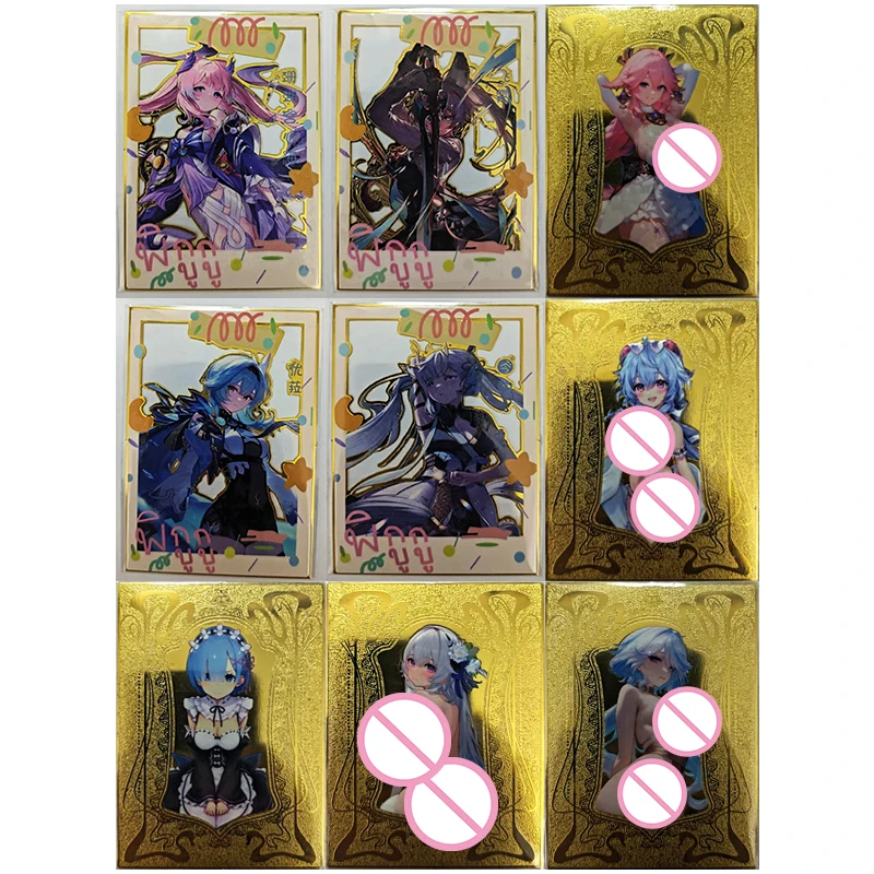 Anime Goddess Story Yae Miko Eula Rem Sangonomiya Kokomi Collectible Cards Flash Cards Christmas Birthday Gifts Children's Toys