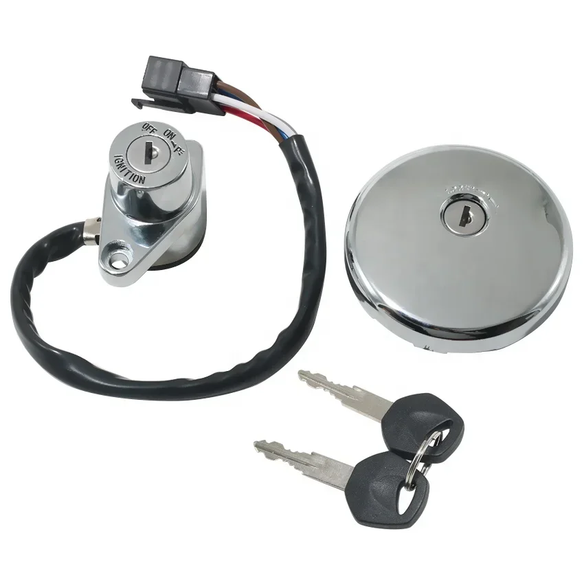 NEW Motorcycle Set of lock Fuel Tank Cover Cap Lock Ignition Switch Lock FOR Kawasaki EN500 VN800 Vulcan 500 800