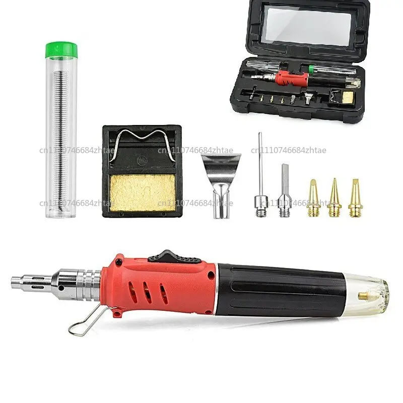 HS-1115K 10 in 1 Welding Kit Blow Torch Professional Butane Gas Solder Iron  Tools HT1380