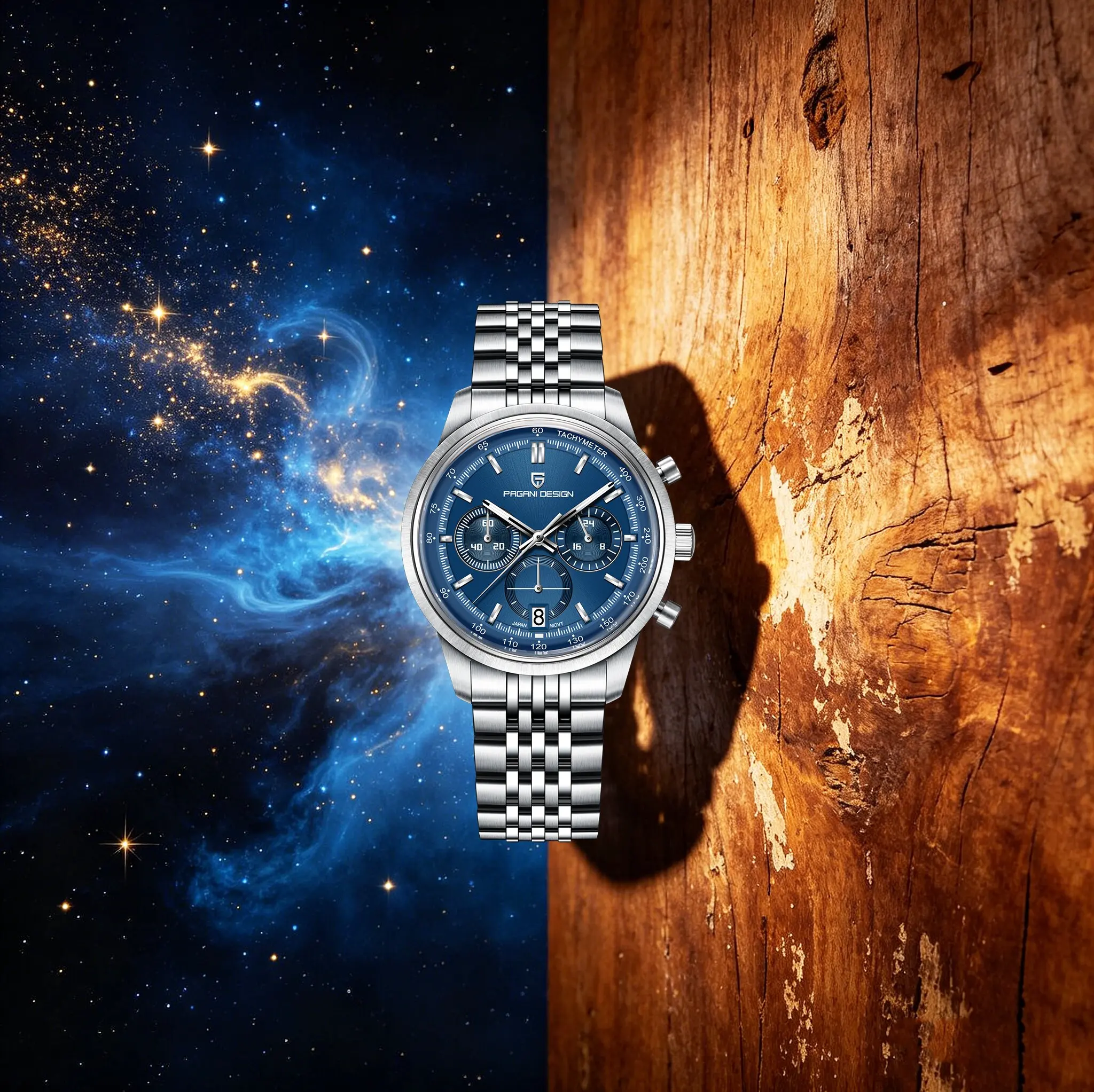 PAGANI DESIGN New High-End Business Men Quartz Watch Upscale & Grand Stainless Luminous Tachymeter Date Window Waterproof Watch
