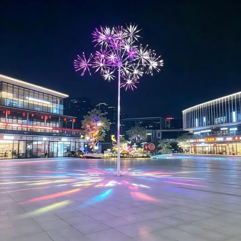 Hot Sell Led String Lights Custom Size LED Firework Tree Light IP65 Outdoor Decoration Holiday Lighting for Theme Park Path Yard