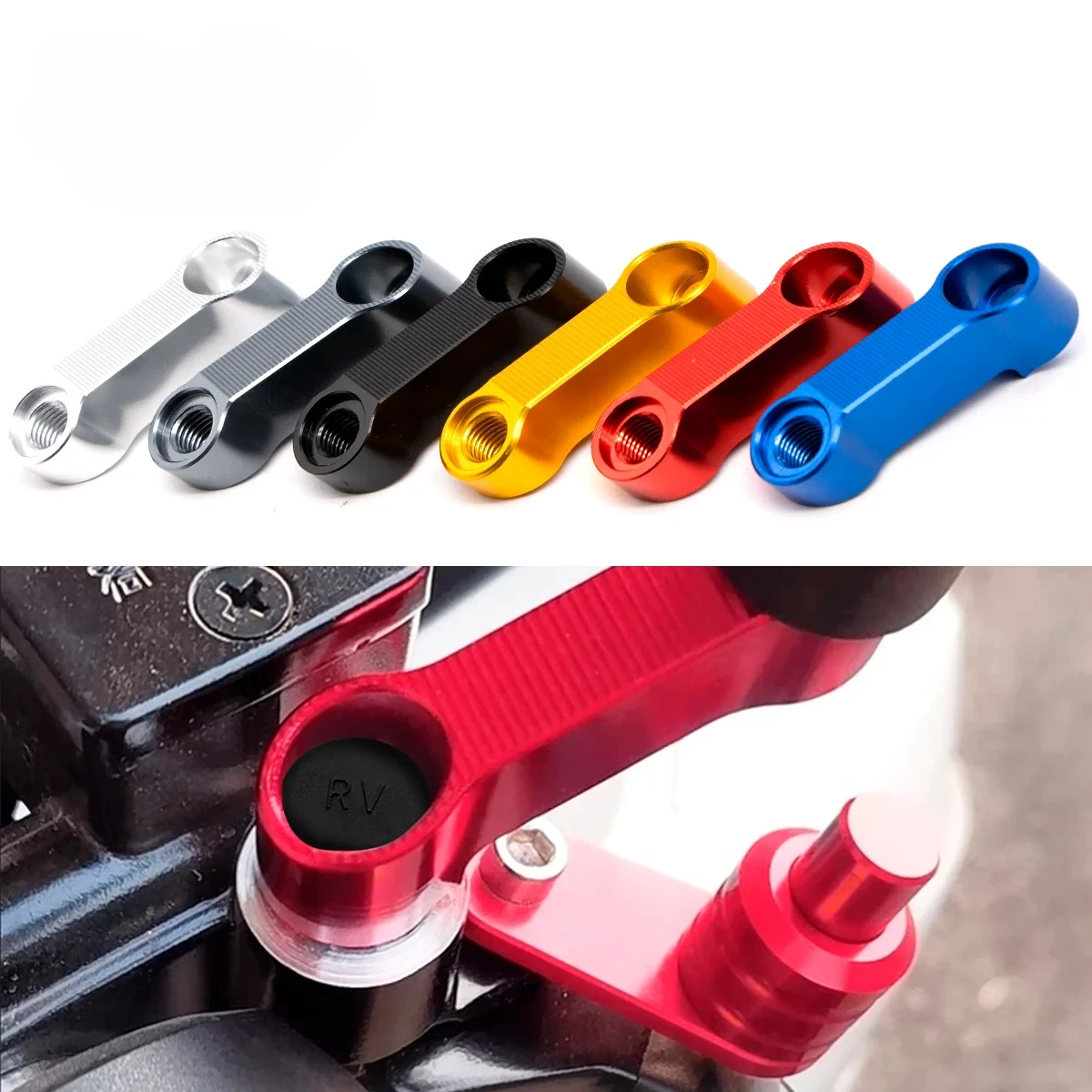 Motorcycle Rearview Mirrors Extension Riser Extend Adapter Mirror Extender Adapters Riser Supplies Rear View Mirrors Extend Base
