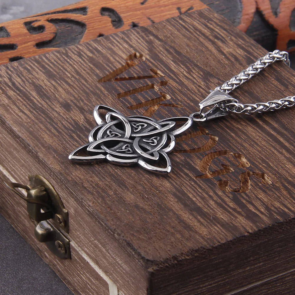 Never Fade Stainless Steel Celtic Knot Pendant Necklace as Men Gift