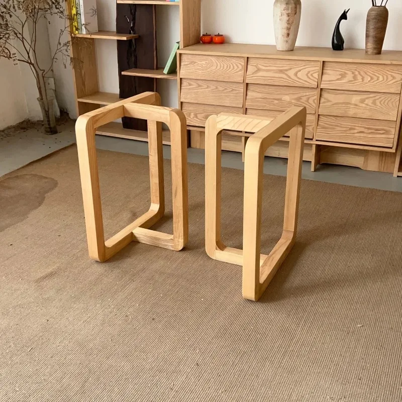 Solid Wood Table Base Scandinavian Triangular Legs for Dining Desk Furniture Accessories Modern Coffee Table Support Stand