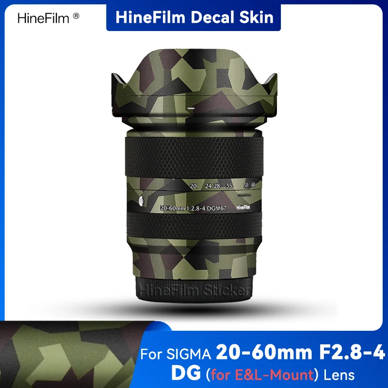 Hinefilm Skin for Sigma 20-60 F2.8-4 DG FE / L Mount Lens Sticker 20 60 Lens Skin 20-60mm Protector 2060 AntI-Scratch Wrap Skin
