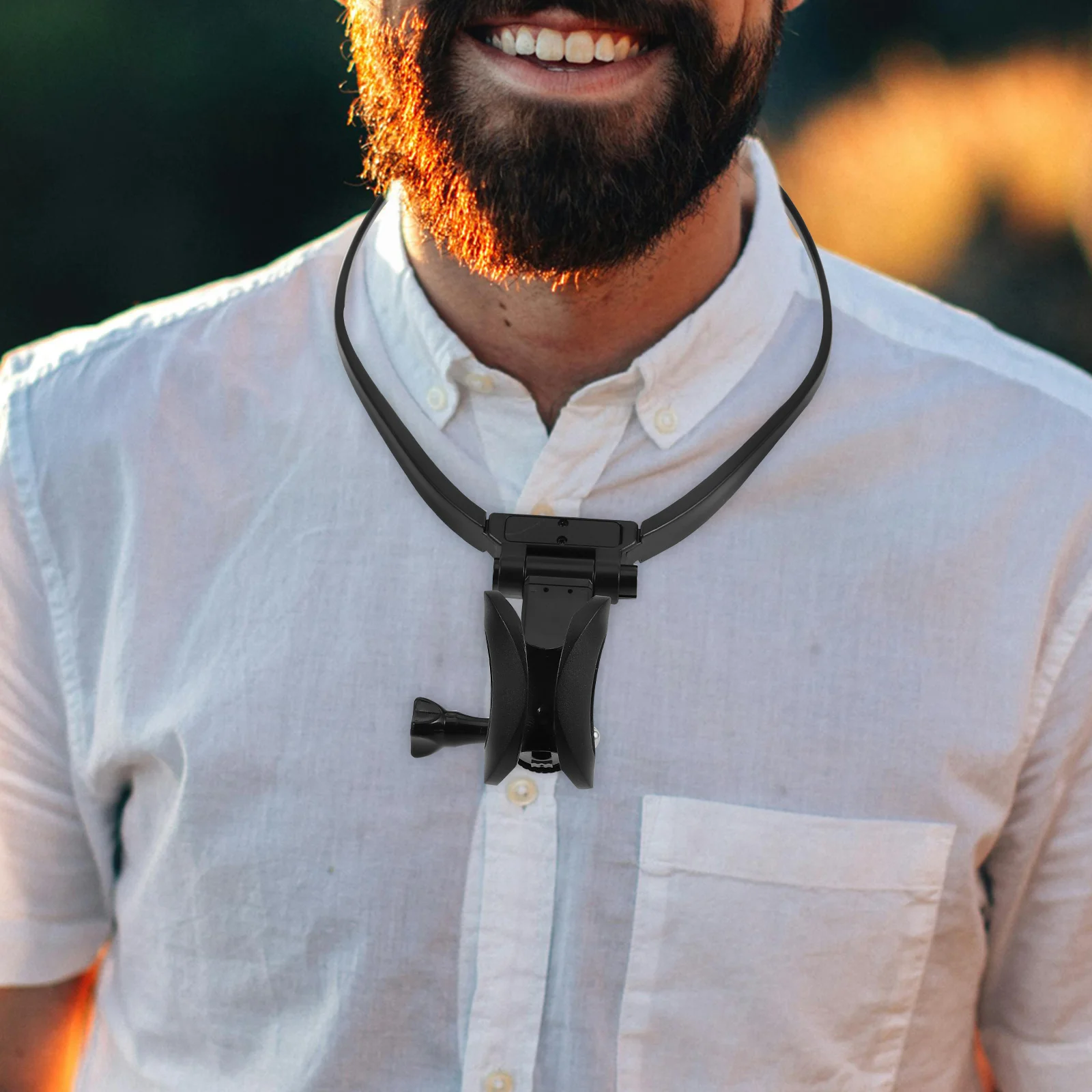 

Adjustable Neck Microphone Holder Magician Stage Performance Lightweight Mic Rack Support For Outdoor Live Streaming Indoor