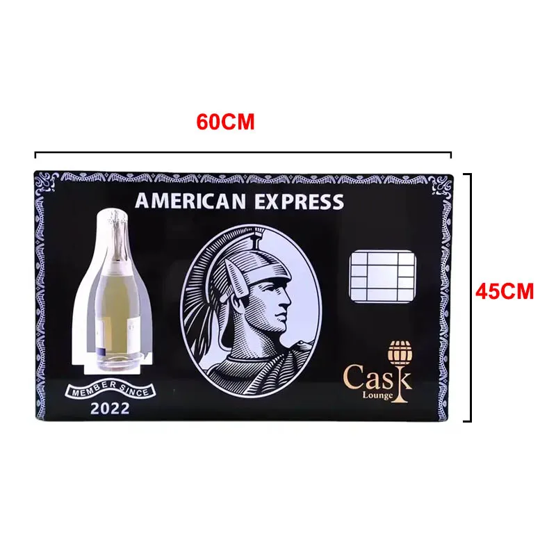 Imagem -06 - Black Card Garrafa Apresentador Garrafa Vip Serviço American Express Entrega Glorifier para Night Club Bar Decor