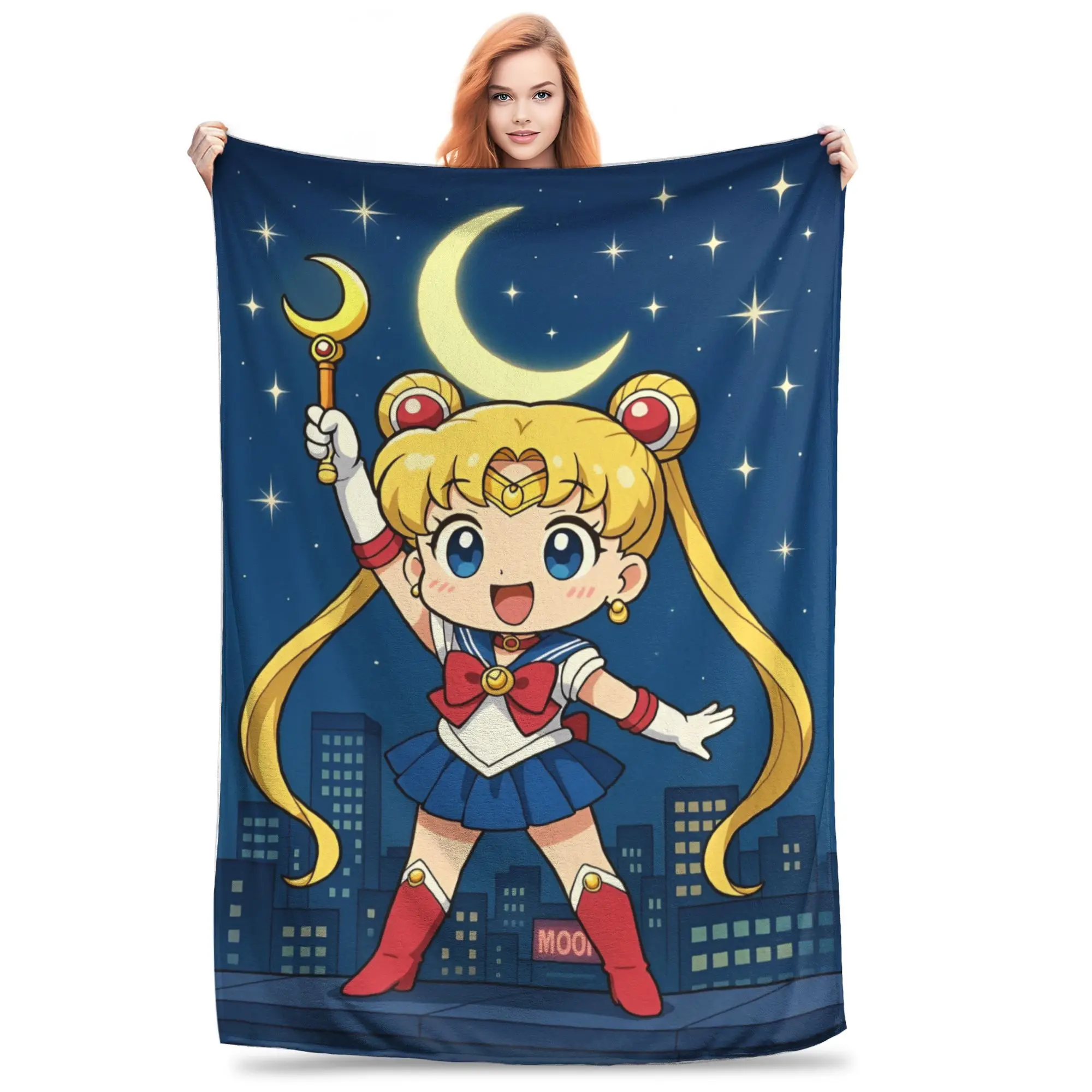 

Sailors Moons Luna girls anime Blanket Multi-size Warm Cozy Fluffy Throw Blankets for Sofa Couch and Bed