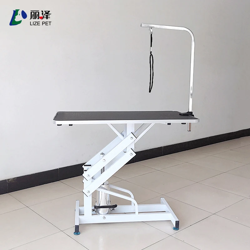 Dog Grooming Table Height Adjustable Hydraulic Drying Table Lift Grooming Table for Dogs Pets
