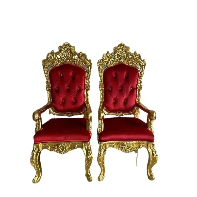 Manufacturer wholesale fiberglass wedding chair, high-end atmospheric hotel restaurant wedding decoration chair high back sofa c