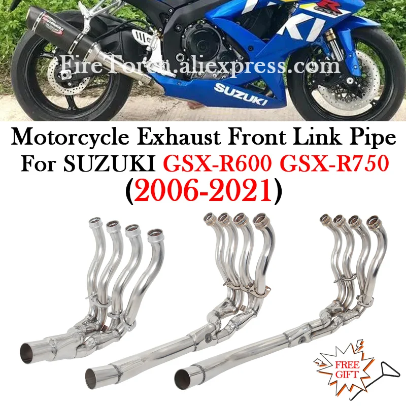 

Slip-On For SUZUKI GSX-R600 GSX-R750 2006 - 2021 K6 K7 Motorcycle Exhaust System Modify Escape Moto Escape Moto Front Link Pipe