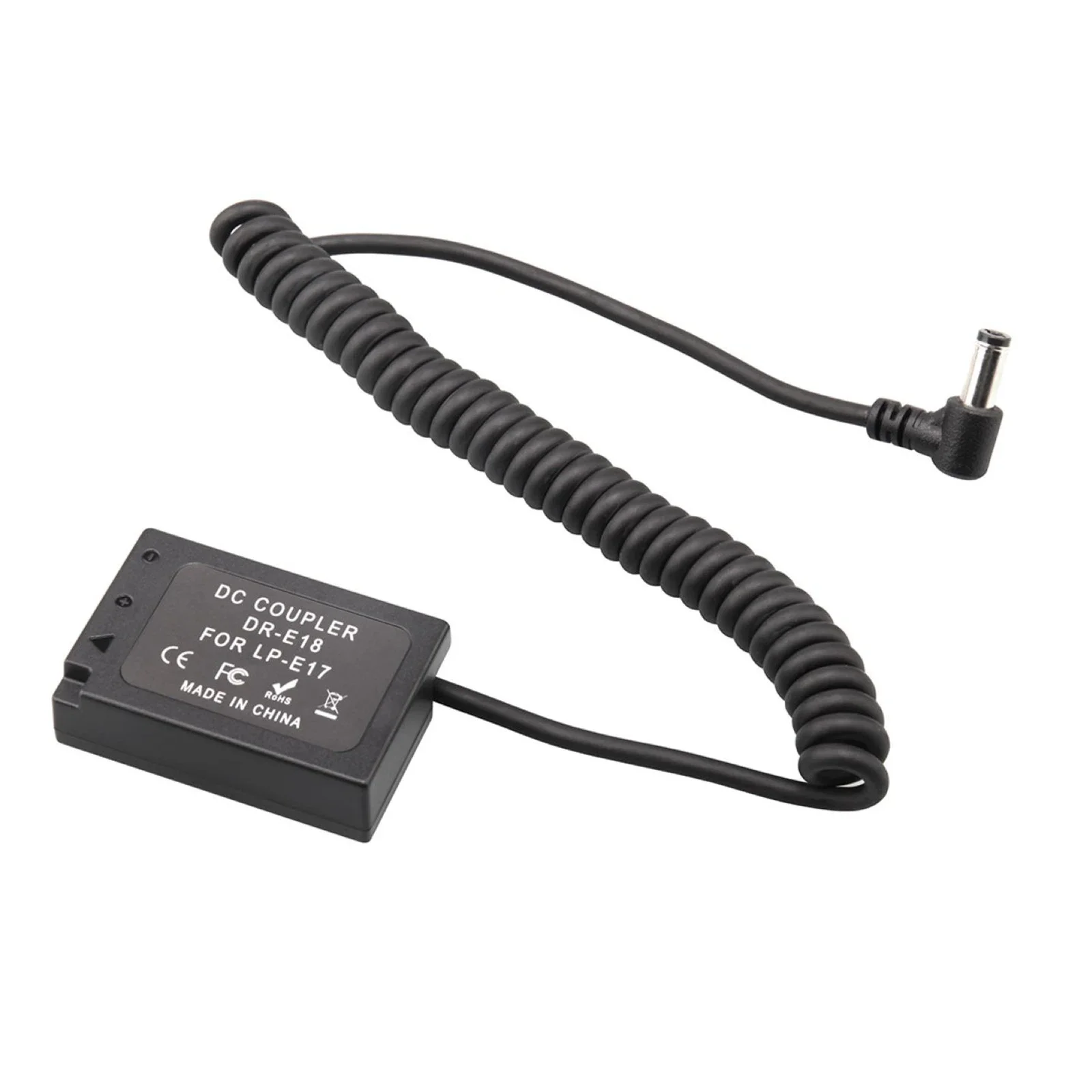1Pc Decoded LP-E17 Dummy Battery with DC Male Spring Cable DC Coupler DR-E18 For Canon 77D 800D 200D R8 Camera Accessories