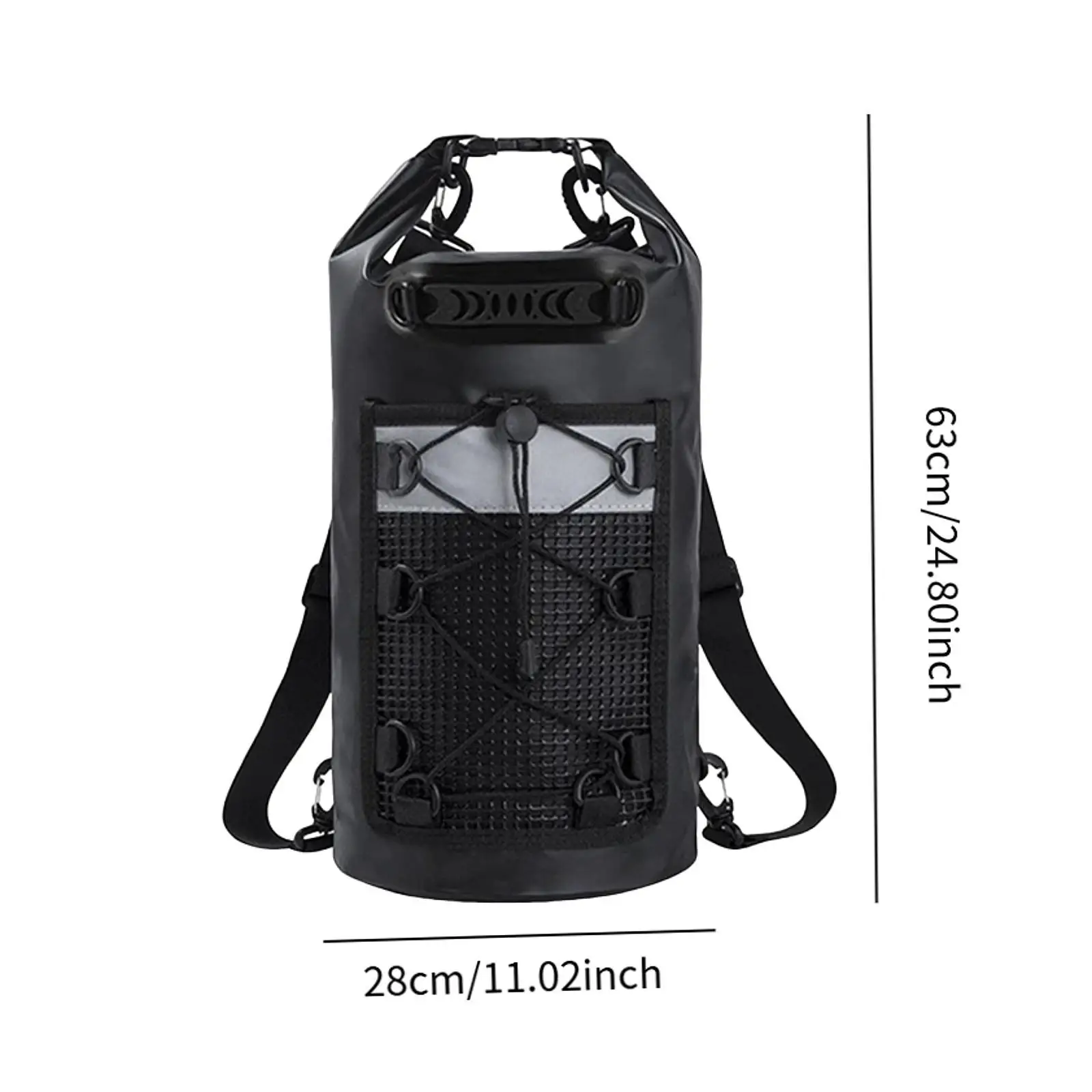 شريط تحذيري عاكس للحقيبة الجافة مع مقبض 30 لتر للتخييم والتجديف