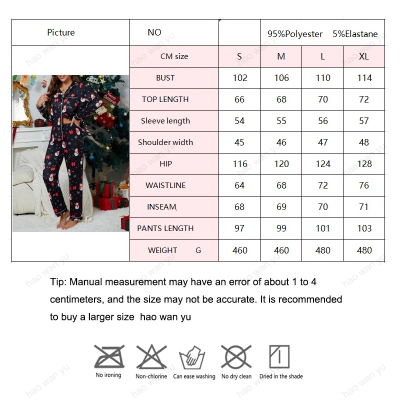2026 الأوروبية والأمريكية المرأة عيد الميلاد السنة الجديدة الكرتون قطعتين بيجامة مجموعة السيدات ملابس خاصة ملابس منزلية ملابس نوم سوداء #6