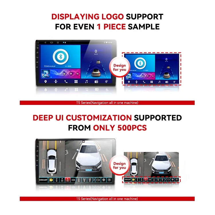Wemaer 360 Degree Car Camera AVM System for  Plug and Play Touch Control Module with Digital Signal