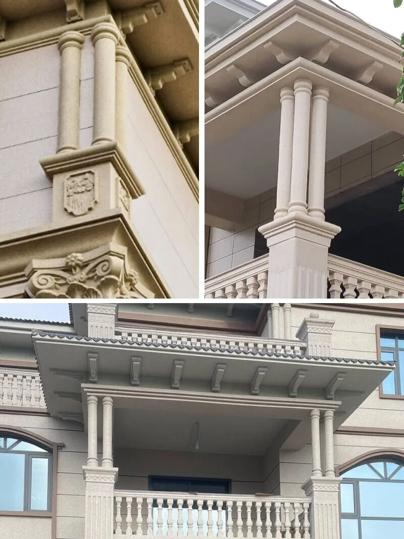 Roman Column Mold Round Villa Smooth Column Round Cement Small Column Concrete Plastic Decorative Mold Full Set