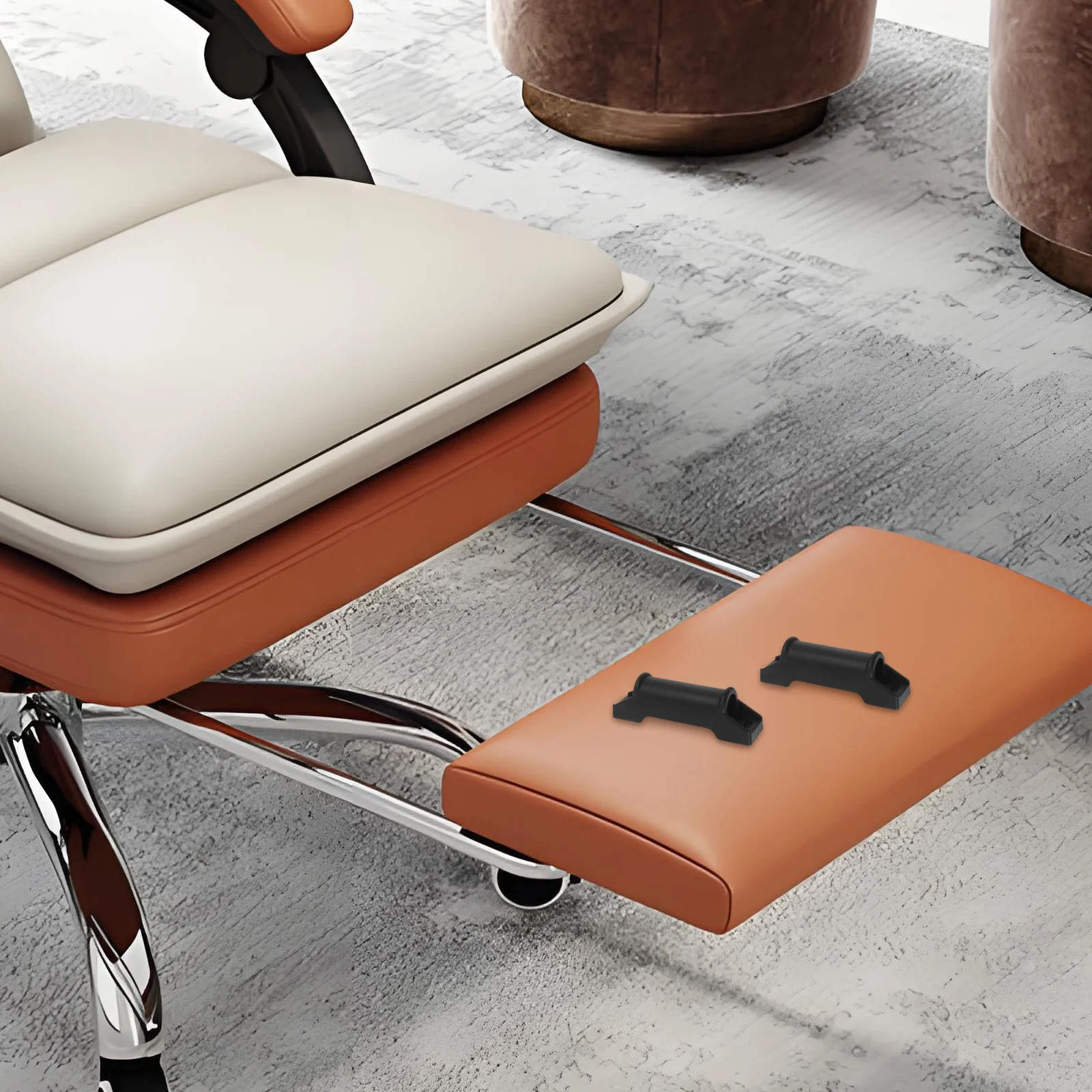 

4Pcs Office Chair Footrest Slider Pad Retractable Comfortable Support Quick Assembly Chair Pedal Sliders for Home and Office Use