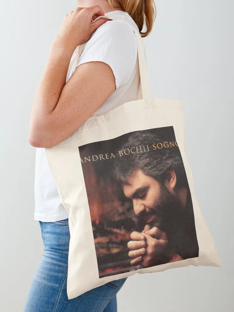 Andrea Bocelli sogno Tote Bag large tote bag women bag reusable grocery bags Woman shopper