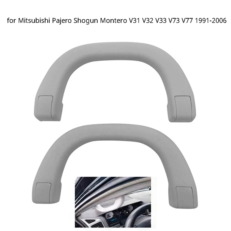 1 Pair Pillar Grab Handle Gray Grip MB769617 For Mitsubishi Pajero General Monterey V31 V32 V33 V73 1998-2000