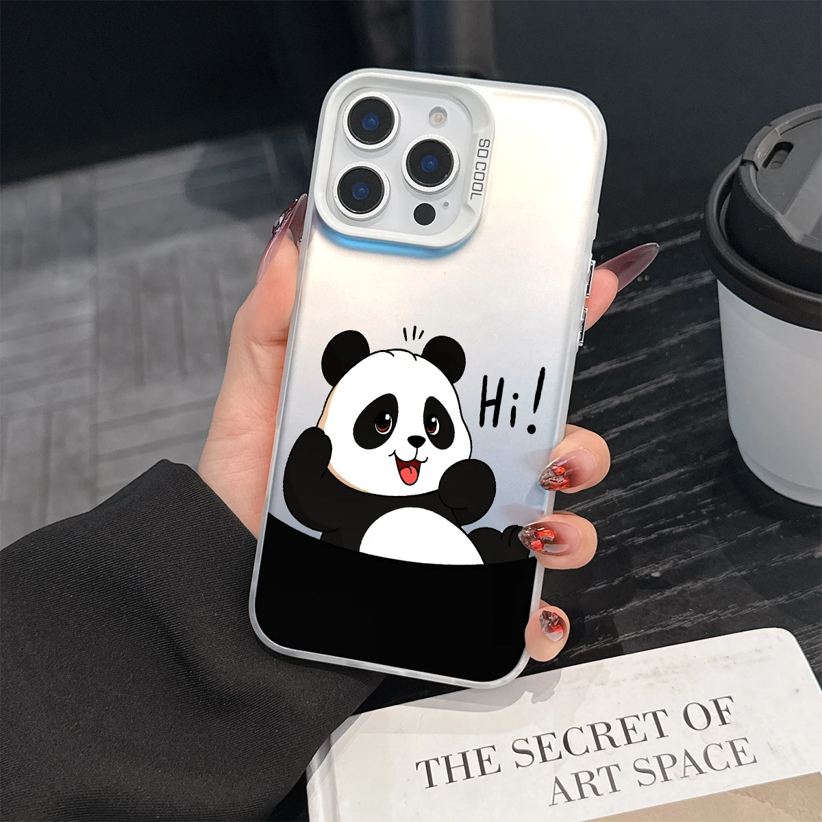 Чехол для телефона с милым рисунком панды для iPhone 16e 15 14 13 11Pro XR XS Max 12 Mini 7 8 6 Plus Y2k, матовый роскошный модный чехол