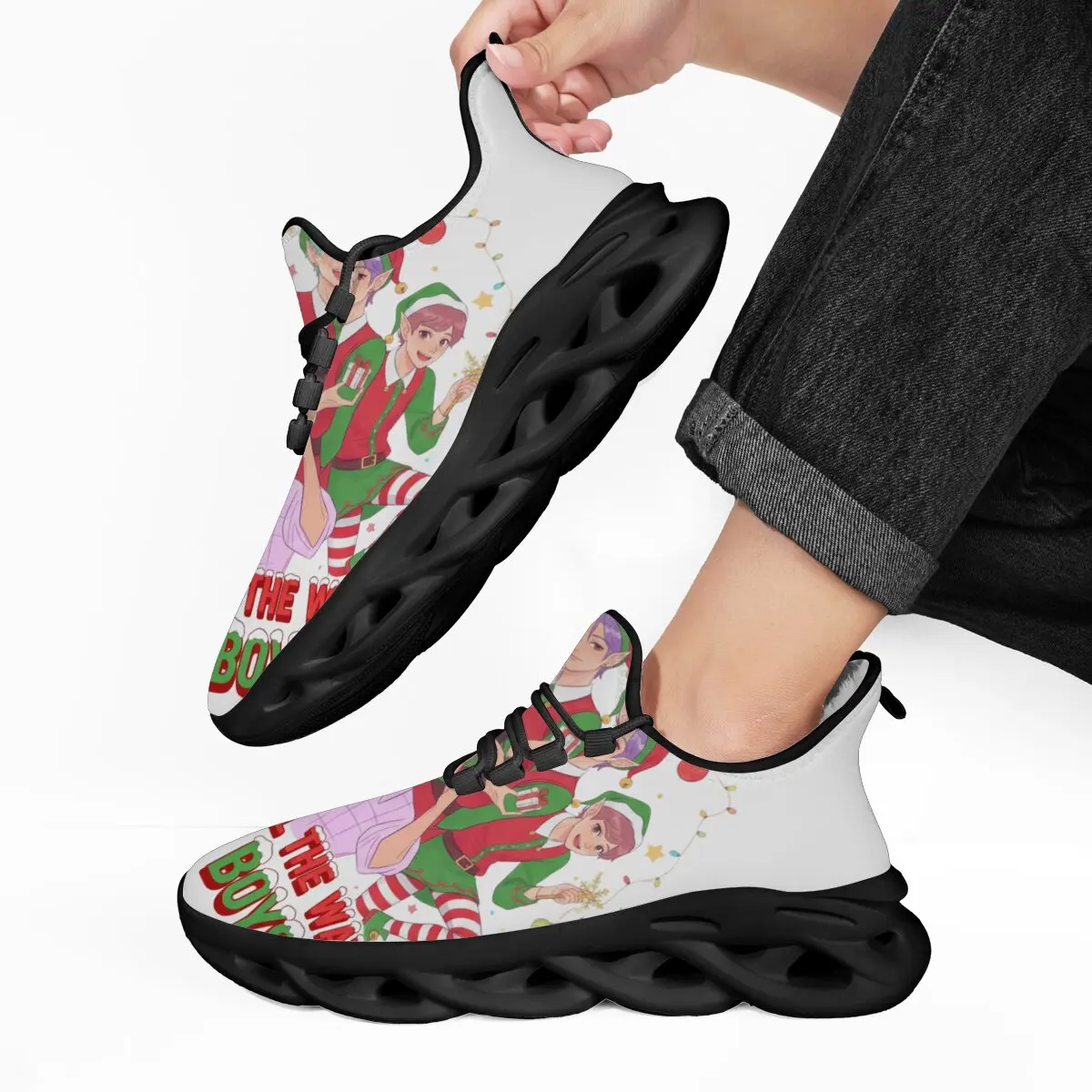 

Семейная четырехсезонная повседневная спортивная обувь на мягкой подошве с анимированным виртуальным персонажем на шнуровке и мягкой подошве с плоской подошвой