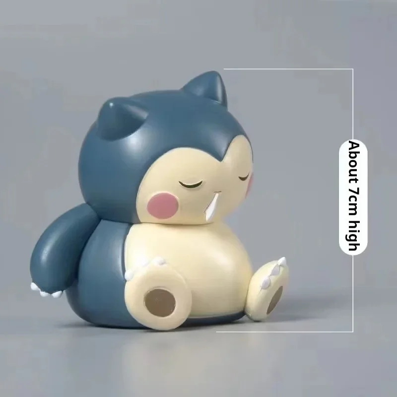 Kawaii anime pokémon snorlax psyduck akce cifra roztomilá modelka auto ornamenty dárky domácí přenosné ornamenty dekorace hraček dárky