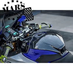For YAMAHA new YZF-R3 V2 YZF-R25 YZF R3 R25 2019-2024 Motorcycle Carbon fiber pattern Tank Pad Sticker Tank Protect Cover Guard