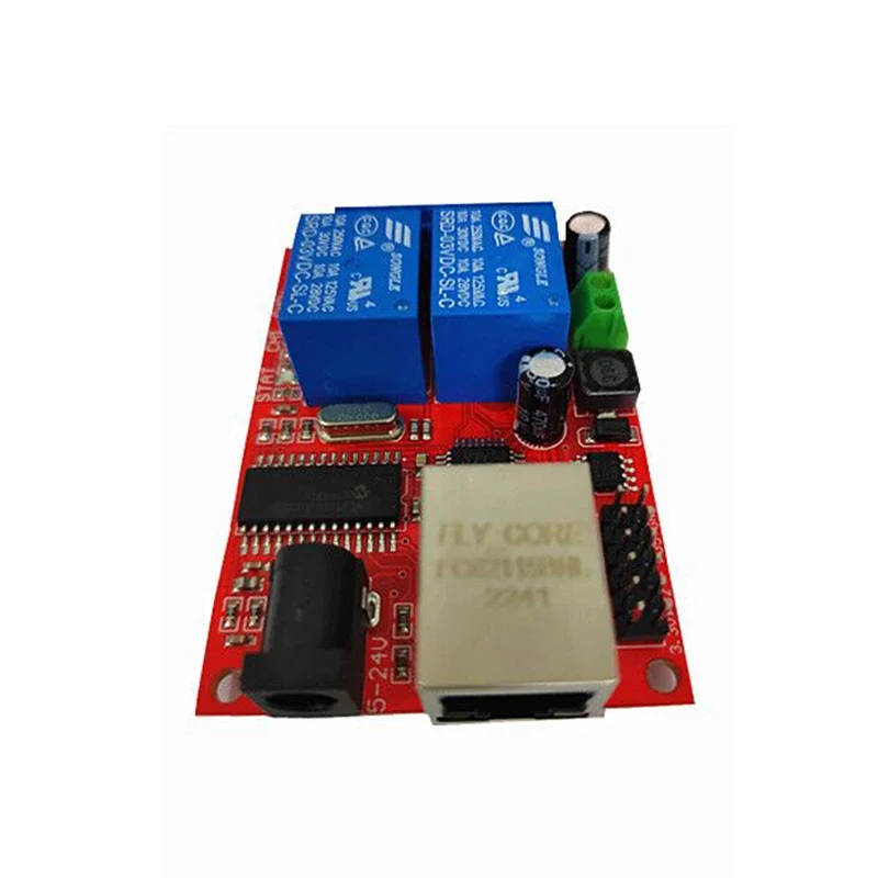 2 Channel Ethernet Relay Module DC 5-12V Network IP Web Relay Controller Switch TCP UDP Module Controller for Mobile APP DIY