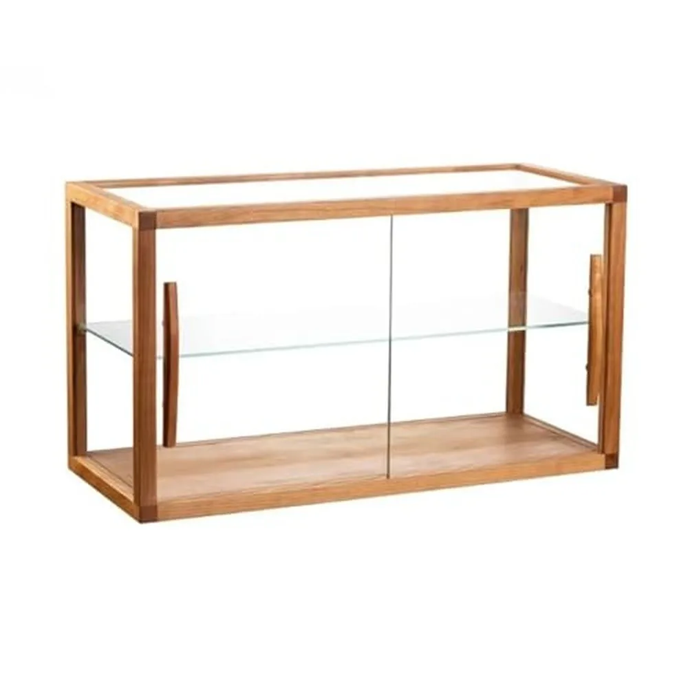 Bakery Display Case Wood Countertop Cabinet with Glass Doors Pastry Display Case for Baked Goods Cookie Dessert Cupcake