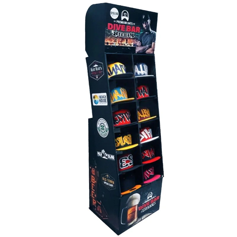 custom.Custom  Heavy Duty Sturdy Baseball Hat Holder Retail Store Cardboard Hat Display Stand