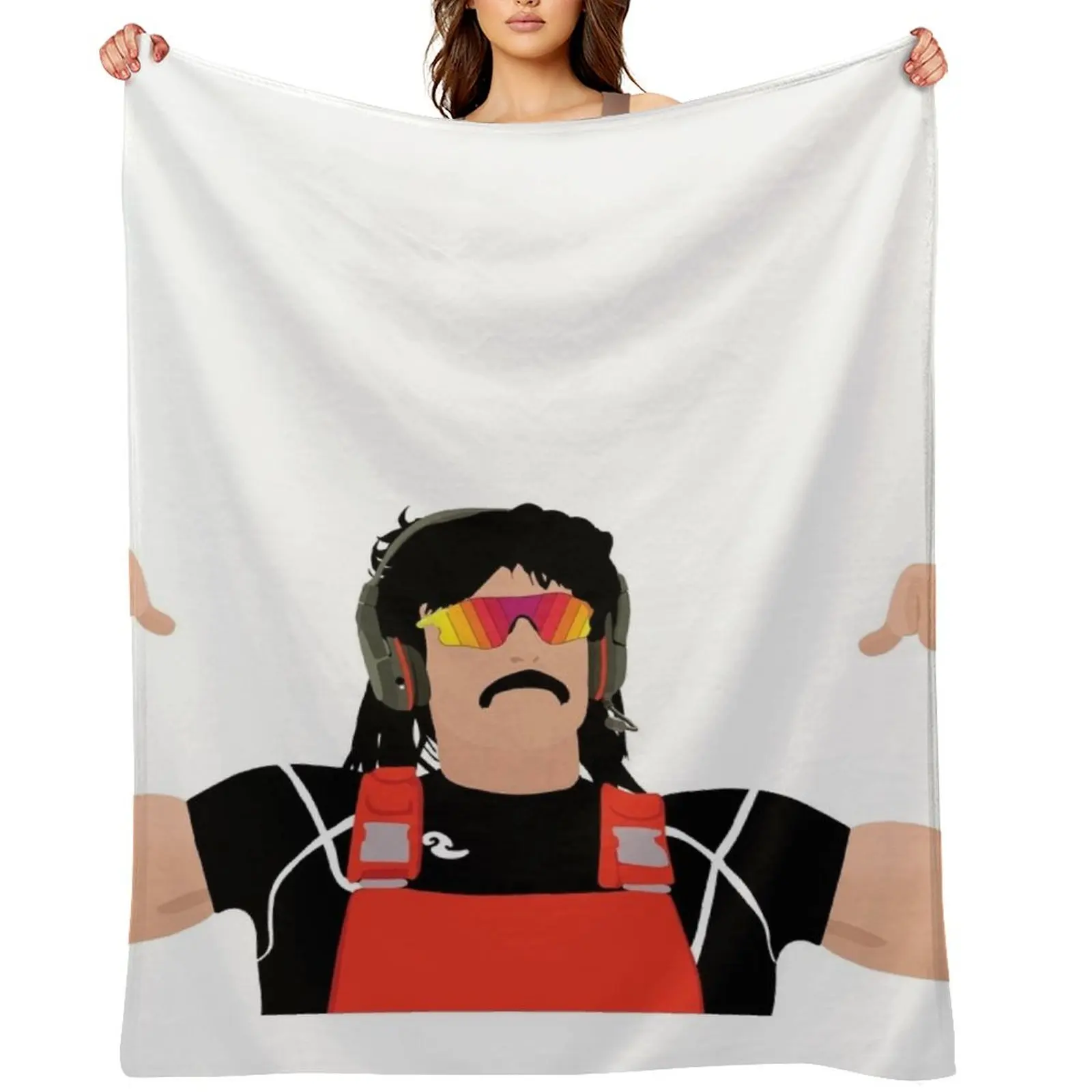 Плед Dr. Disrespect: Мягкий, большой, роскошный, утолщенный, пушистый плед для диванов