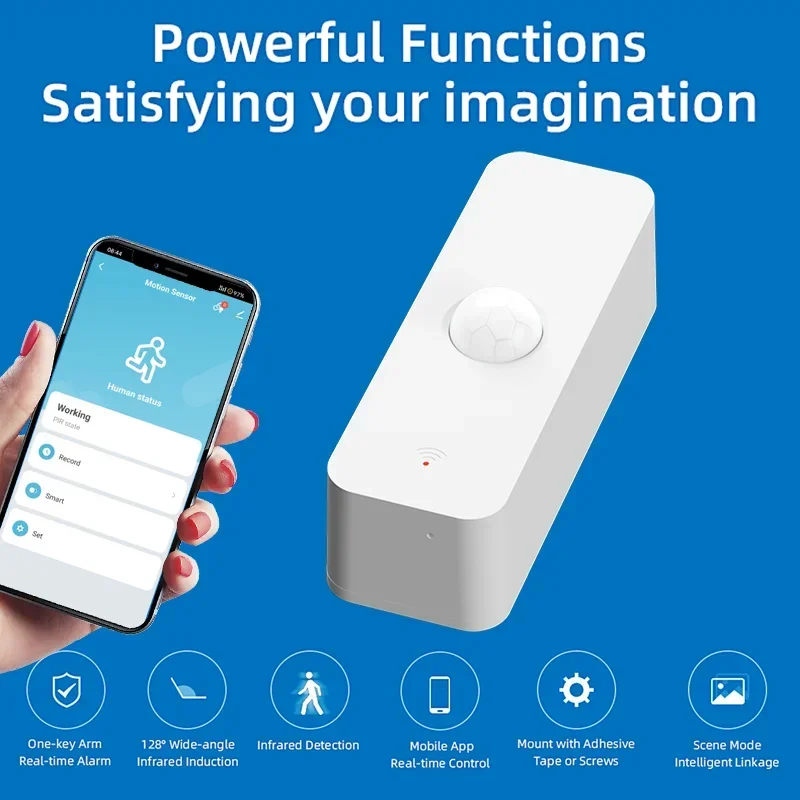 Tuya WiFi Zigbee PIR Sensor de movimiento hogar inteligente cuerpo humano Detector infrarrojo seguridad vida inteligente funciona con Alexa Google