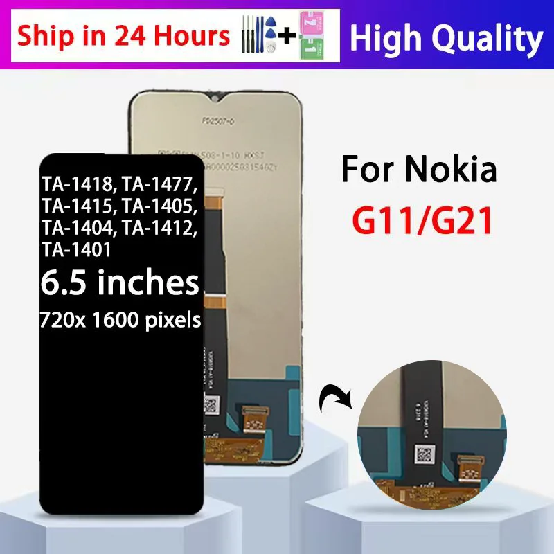 6.5'' High Quality For Nokia G21 LCD TA-1418 Display Touch Screen Digitizer For Nokia G11 LCD TA-1401 Screen Replacement
