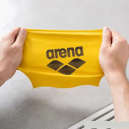 ARENA Unisex Wasserdichte Silikon-Schwimmkappe Modische Professionelle Trainings- und Wettkampfkappe – Detail 6