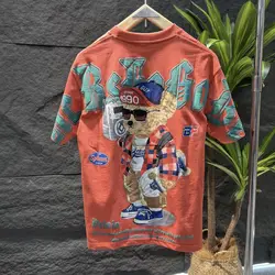 Male Tees Shirts Black Hip Hop Tops Rock Men's T-shirt Anime Print Katoen Aesthetic Clothing Chic Hot Wholesale New in Summer Xl