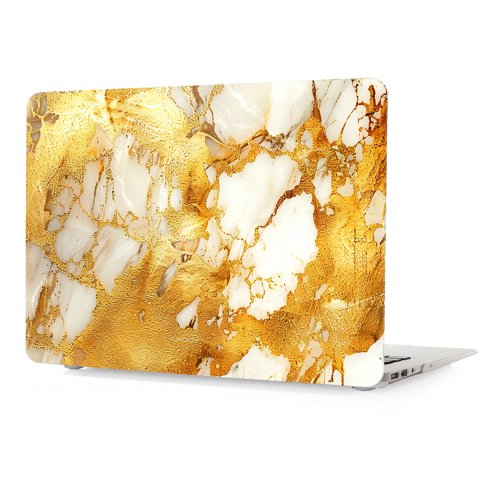 

Golden-veined marble Laptop Case for MacBook Air 13 2026 M5 A3449 Shell for MacBook Air15 Pro M4 M3 M2 M1 13 14 16 Pro Max Case