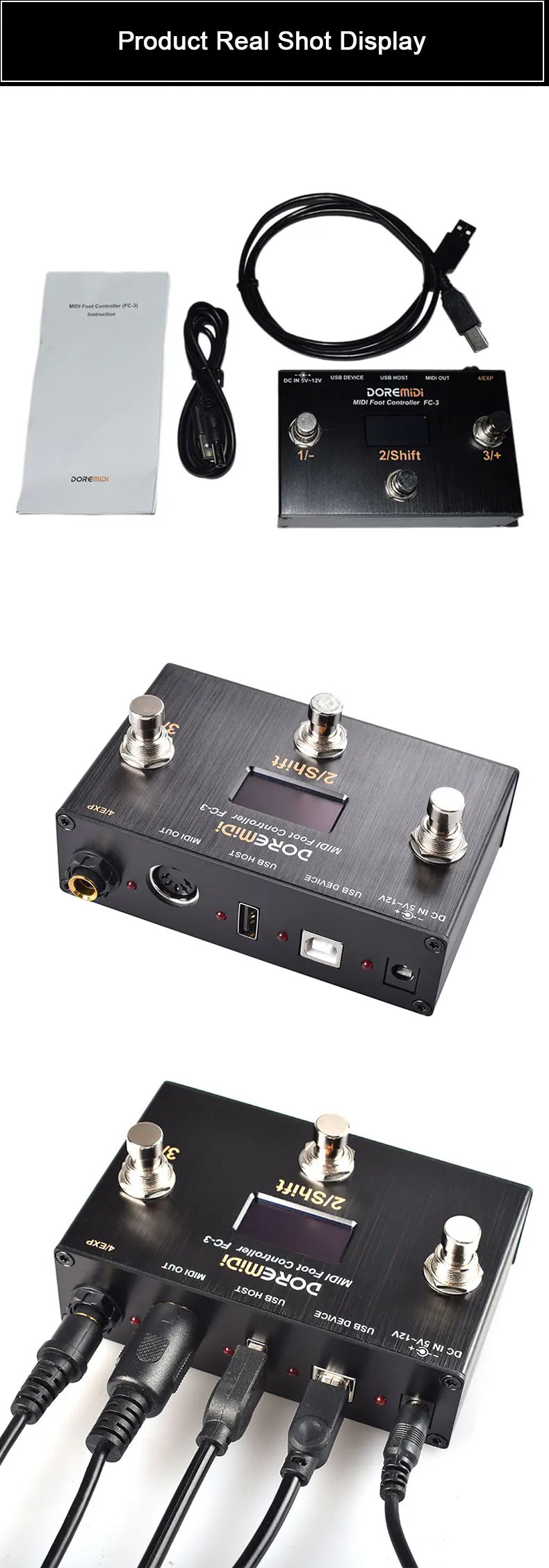 Doremidiフットコントローラー (FC-3) フットコントロールに使用