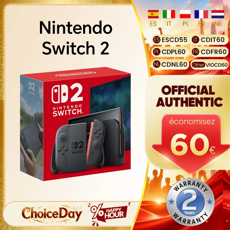 Nintendo Switch 2 100% Original avec écran 7,9'', manettes Joy-Con, audio amélioré, console réglable NS2