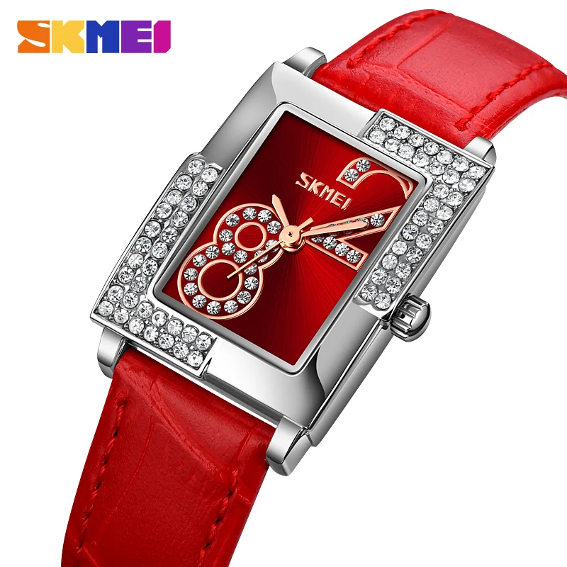 

SKMEI Women Watches Top Brand Luxury Genuine Leather Ladies Watch For Girls Quartz Fashion Wrist Watch reloj mujer montre femme