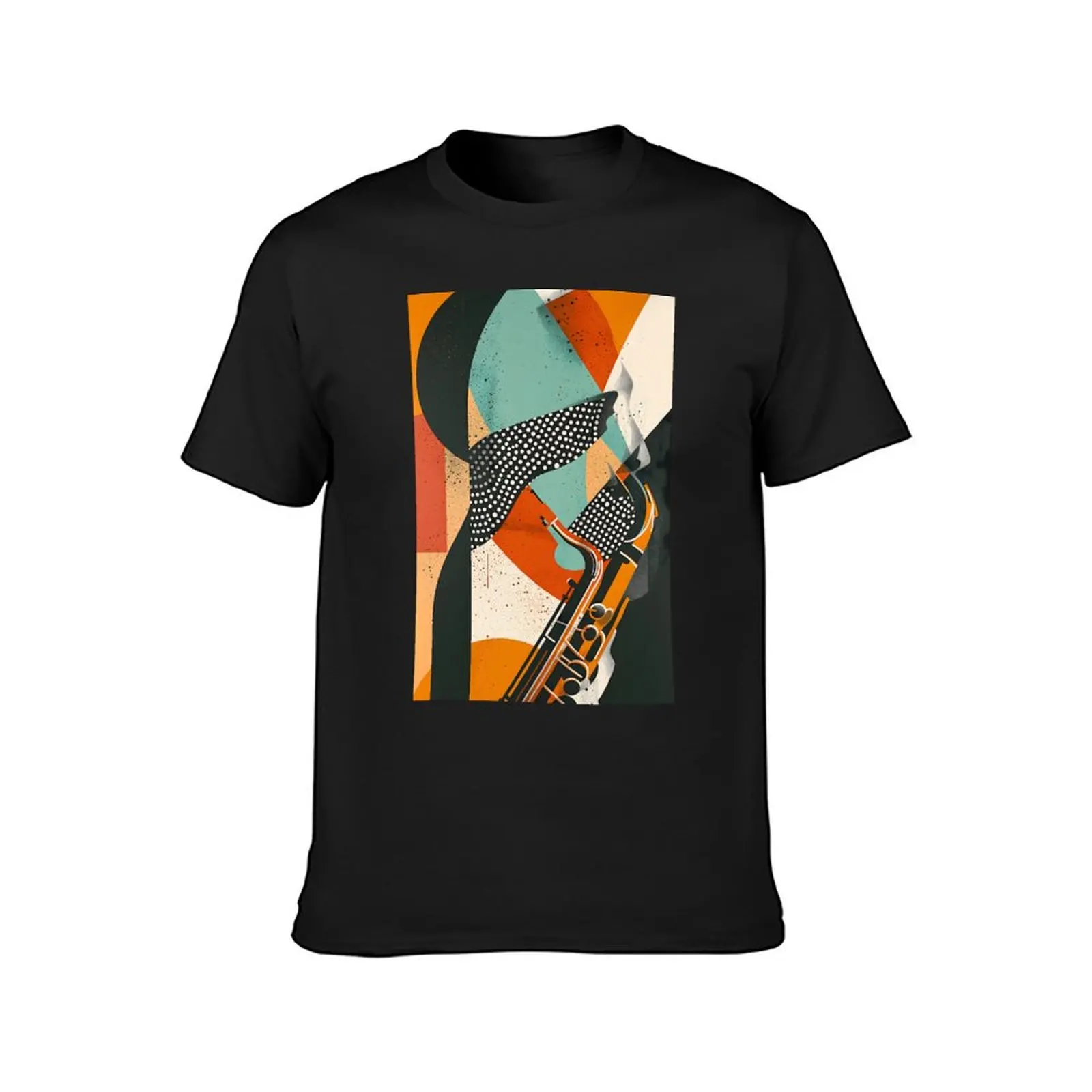 Soulful Symphony - Colorful Abstract Sax Artwork T-Shirt shirts graphic tees cute clothes summer top oversized t shirts for men