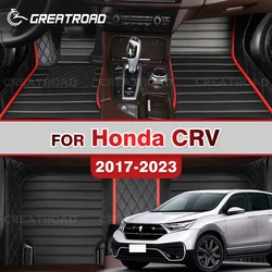 Car Floor Mats for Honda CRV 2017 2018 2019 2020 2021 2022 2023 Custom Auto Foot Pads Automobile Waterproof Carpet Cover