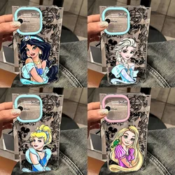 Disney Princess Jasmine Print Clear Space Phone Case For iPhone 11 12 13 14 15 16 Pro Max Mini X Xs XR 7 8 plus Se2020 Transpa