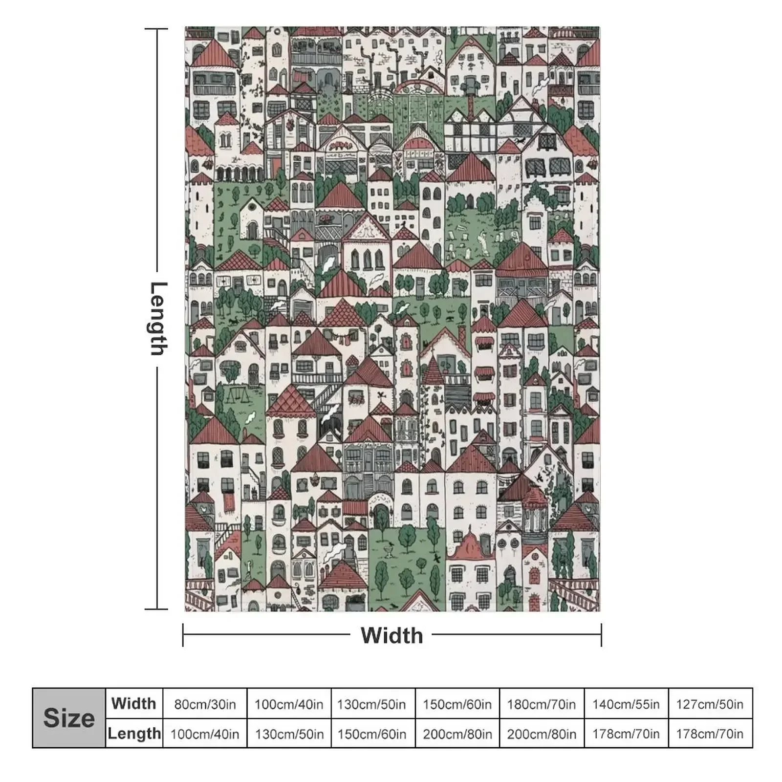 The Town Throw Blanket Cute Plaid on the sofa Soft Big funny gift Luxury St Single Blankets