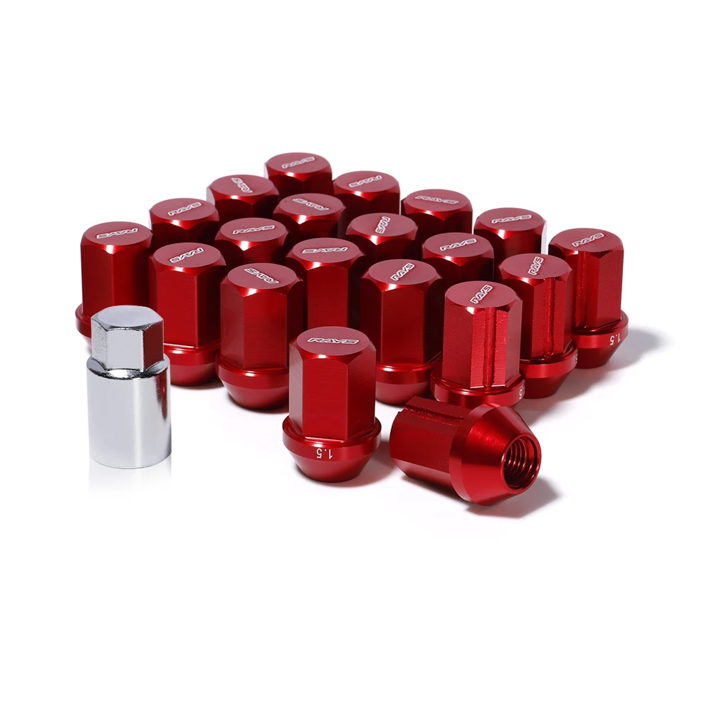 Car Anti-theft Wheel Lock Nuts M12x1.5/M12x1.25 Lug Nuts Aluminum Alloy 6061-T6 Length 35MM