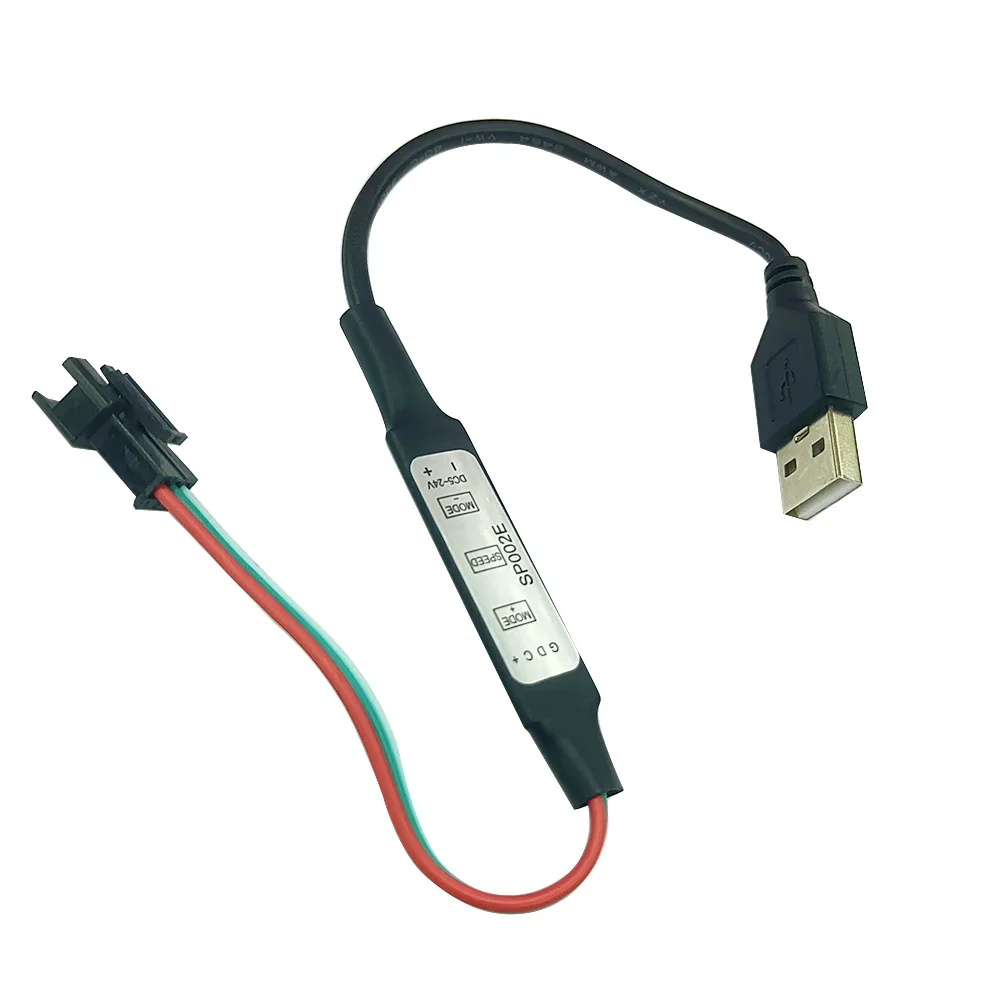 LED Controller SP002E 3 Keys Mini Pixel Dimmer 3pin DC USB power For WS2812B WS2811 WS2812 LED Pixel Strip Light ModuleDC5V-24V