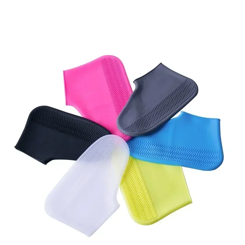 Wasserdichter, rutschfester Silikonschuh, hochelastisch, verschleißfest, Unisex-Regenstiefel für regnerische Tage im Freien, wiederverwendbarer Schuhüberzug – Detail 11